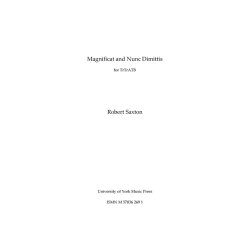 Robert Saxton: Magnificat and Nunc Dimittis