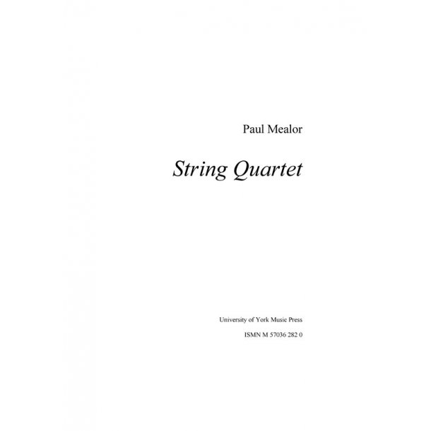 Paul Mealor: String Quartet (Score/Parts)
