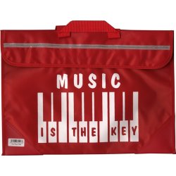 Mapac: Piano/Keyboard Music Bag - Music Is The Key (Red)