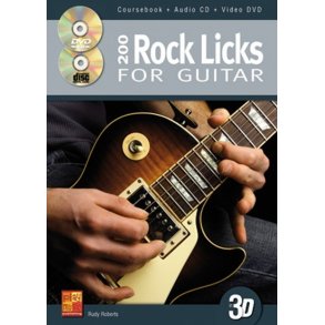 200 Rock Licks For Guitar In 3D (Book/CD/DVD)