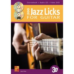 Ross Jason 200 Jazz Licks For Guitar In 3d Gtr Bk/Cd/Dvd