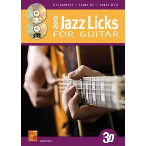 Ross Jason 200 Jazz Licks For Guitar In 3d Gtr Bk/Cd/Dvd