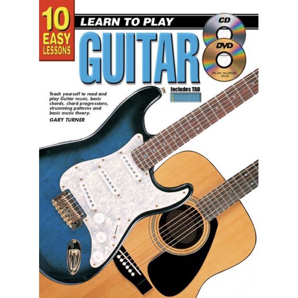 10 Easy Lessons: Learn To Play Guitar (Book/CD/DVD)