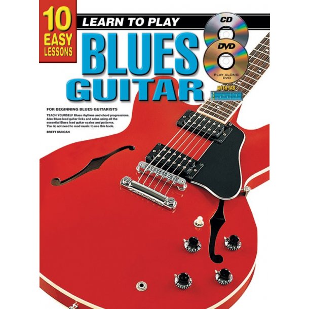 10 Easy Lessons Blues Gtr Bk/Cd/Dvd