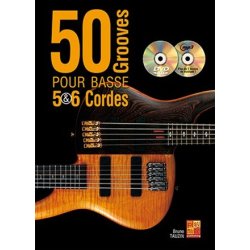 Bruno Tauzin: 50 Grooves Pour Basse 5 &amp; 6 Cordes (Livre/CVD/DVD)