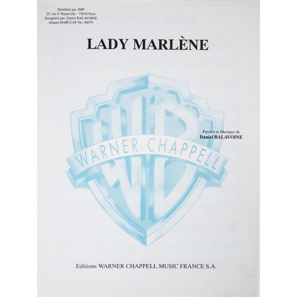 Daniel Balavoine: Lady Marlene