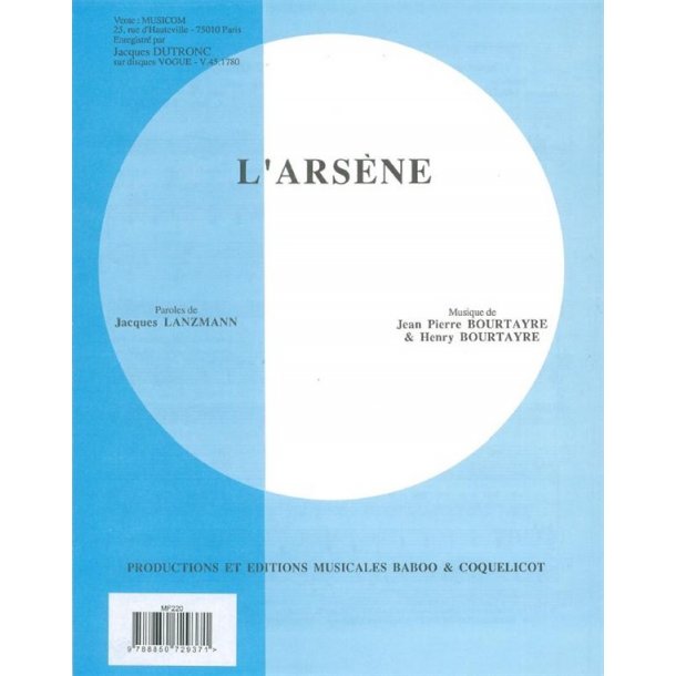 Jacques Dutronc: Ars&egrave;ne (L&rsquo;)