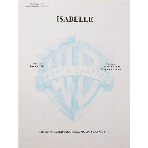 Jacques Brel:  Isabelle