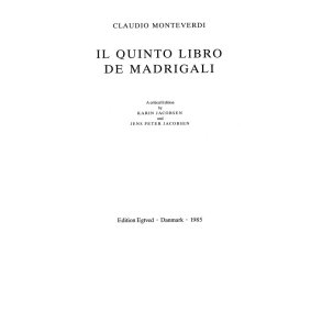 IL QUINTO LIBRO DE MADRIGALI