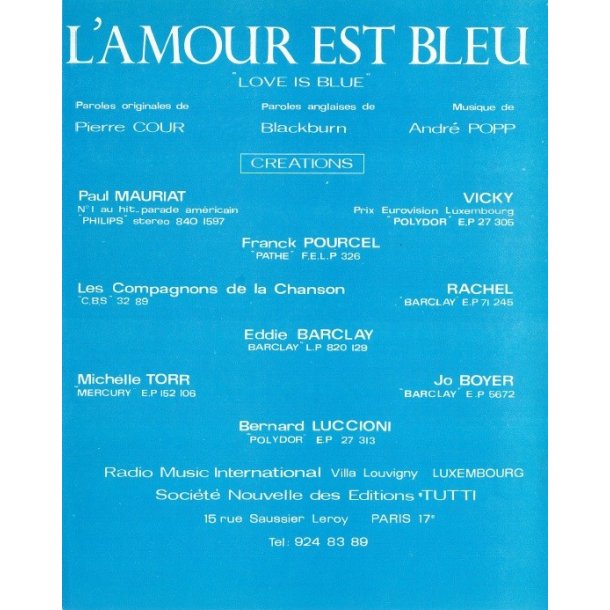 Vicky Leandros: L'Amour Est Bleu
