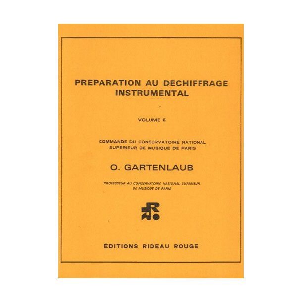 Prparation Au Dchiffrage Instrumental : Volume e - Suprieur