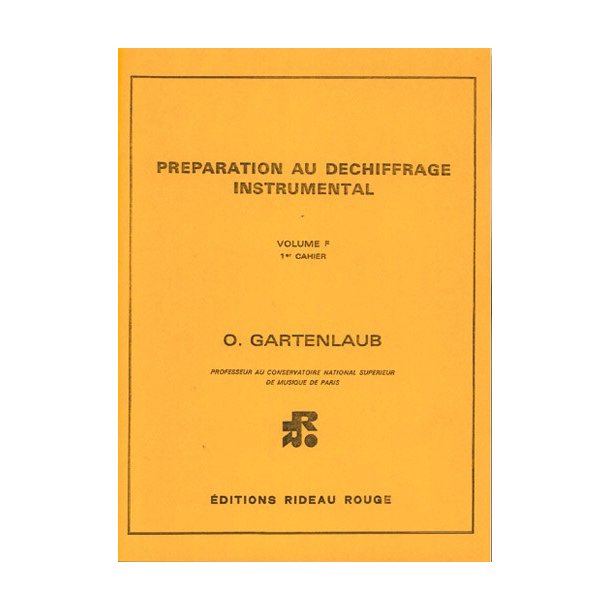 Prparation Au Dchiffrage Instrumental : Volume F, 1er Cahier - Suprieur