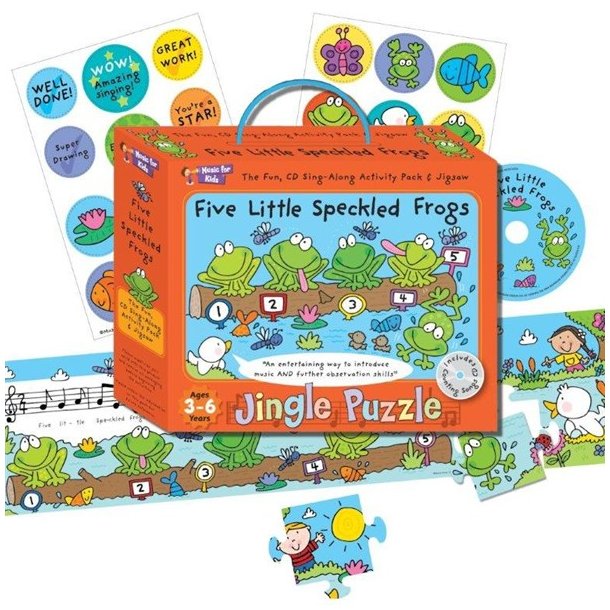 Music For Kids: Jingle Puzzle - Five Little Speckled Frogs