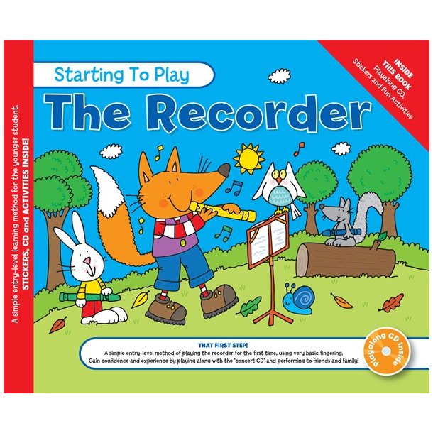 MUSIC FOR KIDS: Starting To Play The Recorder Bk/CD