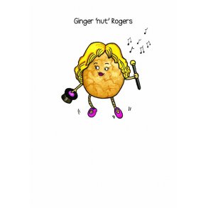 Mildew Design: Ginger 'Nut' Rogers - Greeting Card