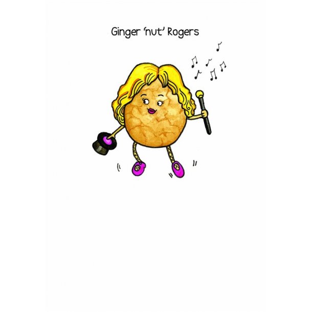 Mildew Design: Ginger 'Nut' Rogers - Greeting Card