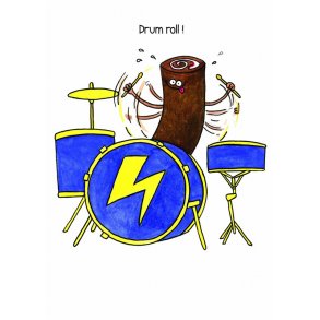 Mildew Design: Drum Roll! - Greeting Card