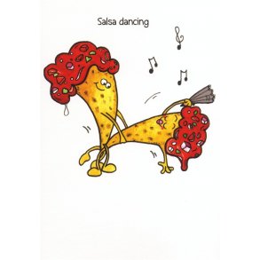 Claire Spake: Salsa Dancing - Greetings Card