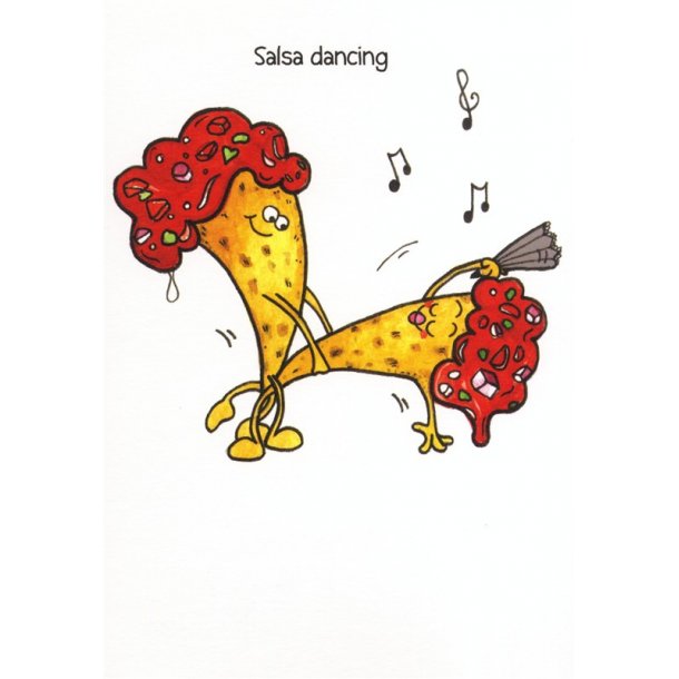 Claire Spake: Salsa Dancing - Greetings Card