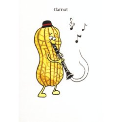 Claire Spake: Clarinut - Greetings Card