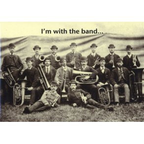 Mildew Design: I'm With The Band - Greeting Card