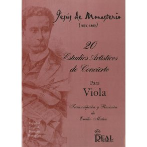 Jess de Monasterio: 20 Estudios Artsticos de Concierto para Viola