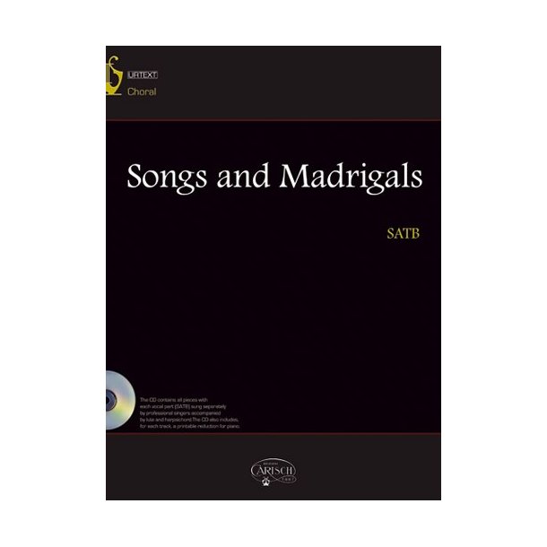 SONGS & MADRIGALS BK/CD CHOR