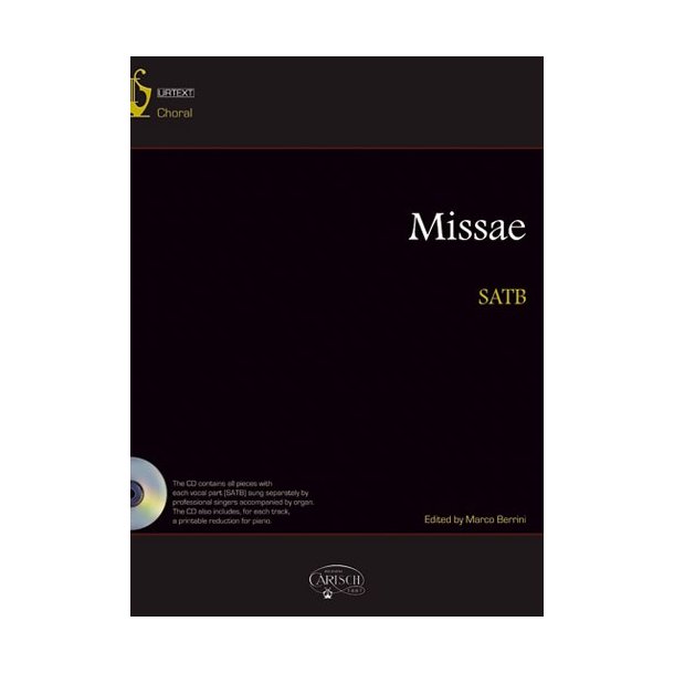 MISSAE CHOR ANTHOLOGY (BERRINI) BK/CD