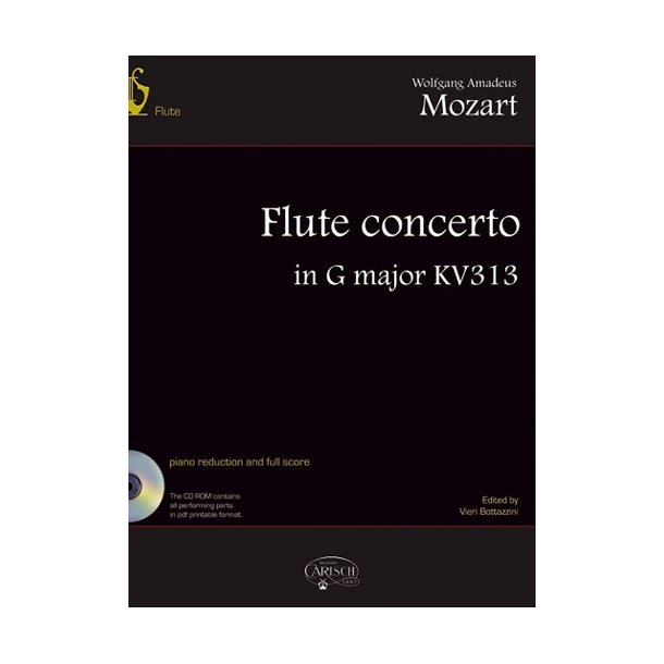 MOZART WOLFGANG AMADEUS FLUTE CONCERTO KV313 BK/CD