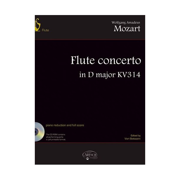 MOZART WOLFGANG AMADEUS FLUTE CONCERTO KV314 BK/CD
