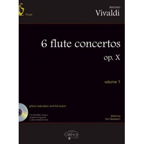 VIVALDI ANTONIO FLUTE CONCERTOS OP X VOL 1 BK/CD