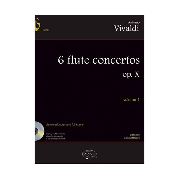 VIVALDI ANTONIO FLUTE CONCERTOS OP X VOL 1 BK/CD