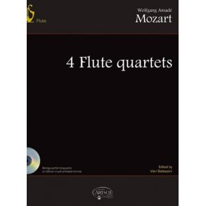 MOZART WOLFGANG AMADEUS 4 FLUTE QUARTETS BK/CD