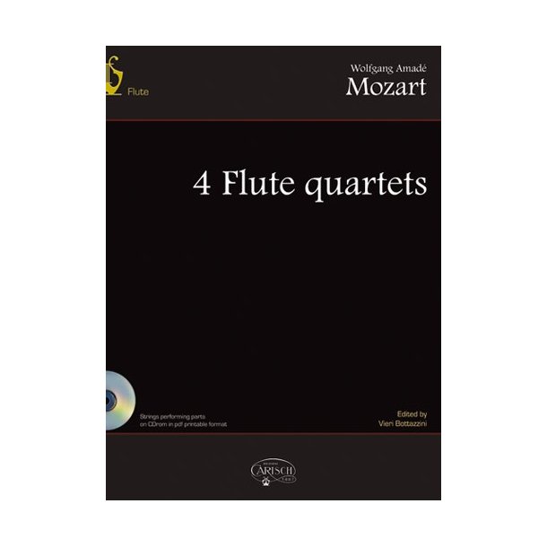 MOZART WOLFGANG AMADEUS 4 FLUTE QUARTETS BK/CD