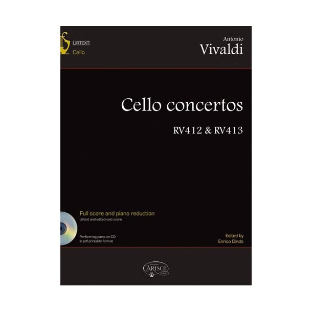 VIVALDI ANTONIO CELLO CONCERTOS RV412/413 2 BK/CD