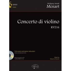 MOZART WOLFGANG AMADEUS VIOLIN CONCERTO VLN KV216 BK/CD