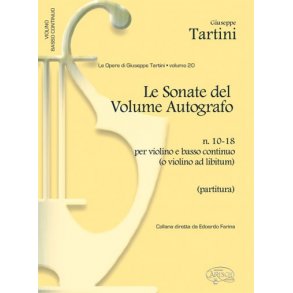 Giuseppe Tartini: Volume 20: Sonate del Volume Autografo, N. 10-18 per Violino e Basso Continuo (o Violino ad Libitum)