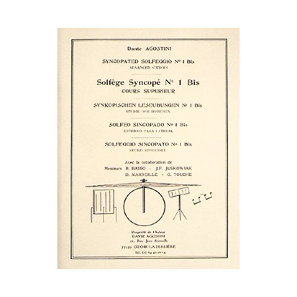 AGOSTINI SOLFEGE SYNCOPE VOL 1B PERC