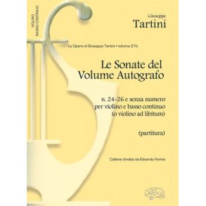 Giuseppe Tartini: Volume 21b: Sonate del Volume Autografo, N.24-26 e senza numero per Violino e Basso Continuo (Partitura)