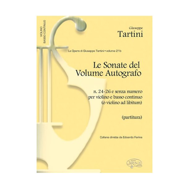 Giuseppe Tartini: Volume 21b: Sonate del Volume Autografo, N.24-26 e senza numero per Violino e Basso Continuo (Partitura)