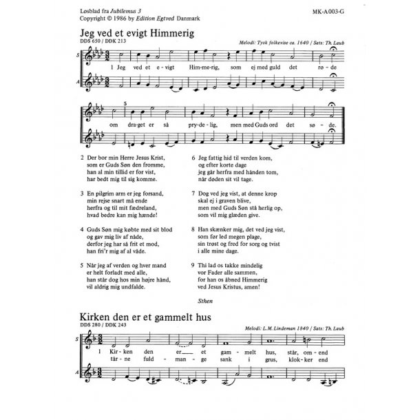 JEG VED ET EVIGT HIMMERIG,  SA