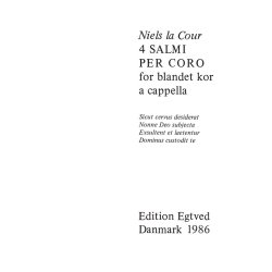 4 SALMI PER CORO FOR BL. KOR