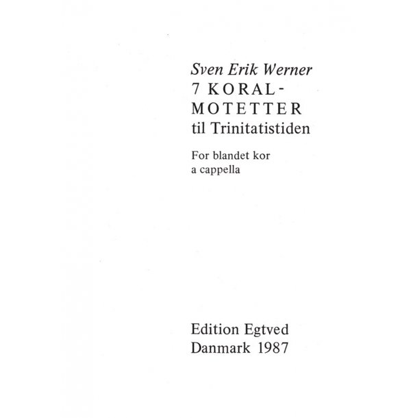 7 KORALMOTETTER FOR BL. KOR