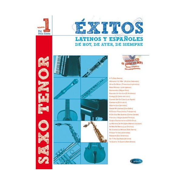 SIERRA F EXITOS LATINOS Y ESP TSAX BK/CD
