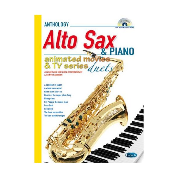 Animated Movies and TV Duets for Alto Sax And Piano