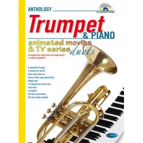 Animated Movies and TV Duets for Trumpet And Piano