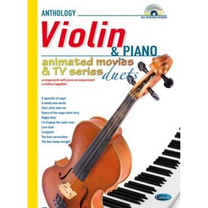 Animated Movies and TV Duets for Violin And Piano
