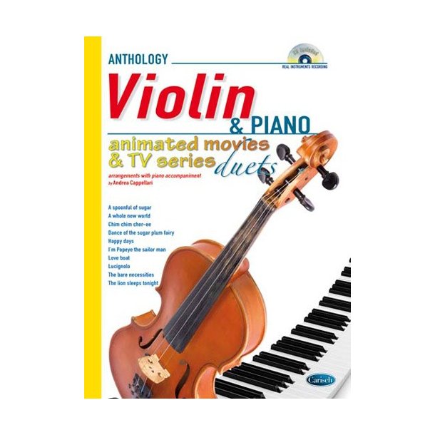 Animated Movies and TV Duets for Violin And Piano