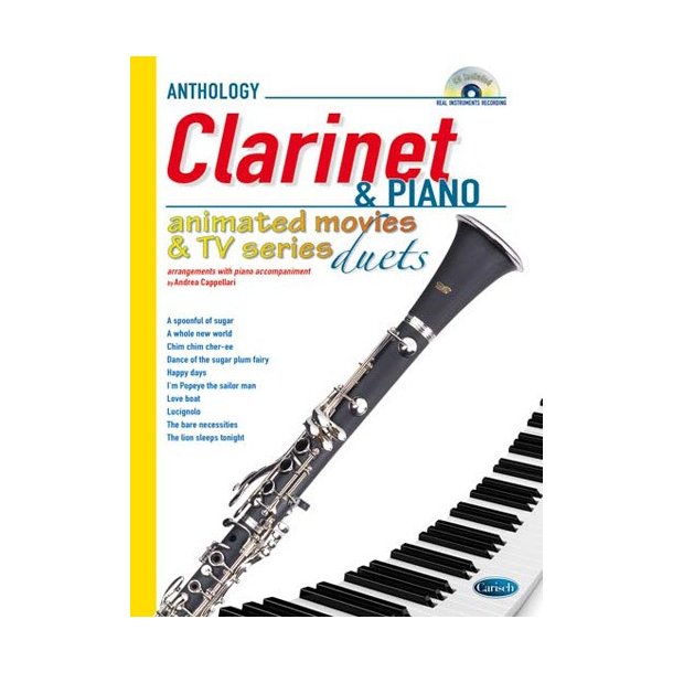 Animated Movies and TV Duets for Clarinet And Piano