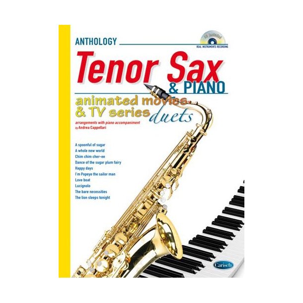 Animated Movies and TV Duets for Tenor Sax And Piano